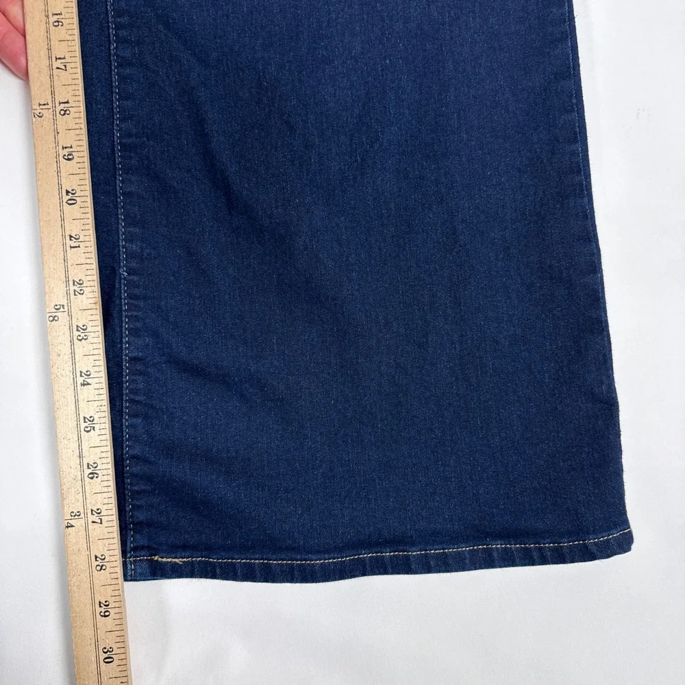 Levis Jeans Womens 30 Blue 318 Shaping Wide Leg Dark Wash High Rise Denim Retro - Picture 5 of 11